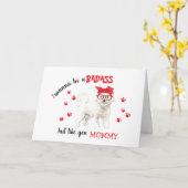 Happy Mother's day Badass from Bichon Frise Dog カード (黄色い花)