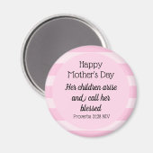 Happy Mother's Day Bible 賛美 Verse Christian マグネット (正面/裏面)