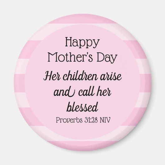 Happy Mother's Day Bible 賛美 Verse Christian マグネット (正面)