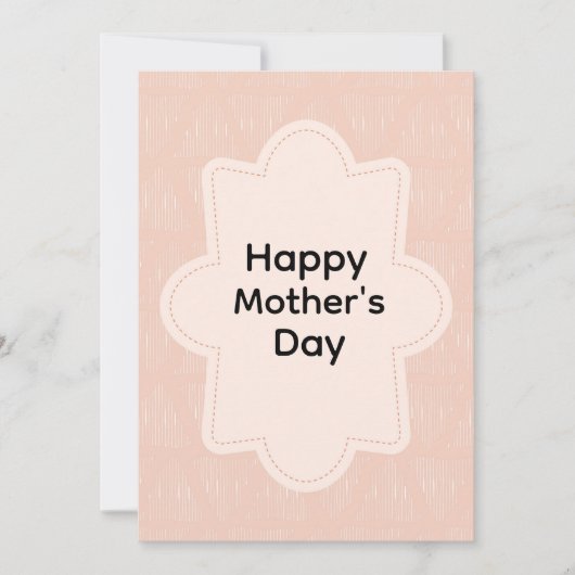 Happy Mothers Day Boho Earthtone handdrawn lines  招待状 (正面)