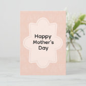 Happy Mothers Day Boho Earthtone handdrawn lines  招待状 (スタンド正面)