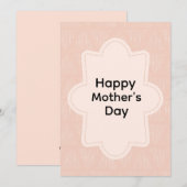 Happy Mothers Day Boho Earthtone handdrawn lines  招待状 (正面/裏面)