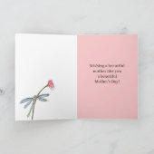 Happy Mother's Day Bonus Mom Honeybee Wildflowers カード (内部)