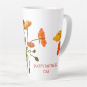 Happy Mother's Day Bright Poppy Photo Gift Large カフェラテマグ (右アングル)