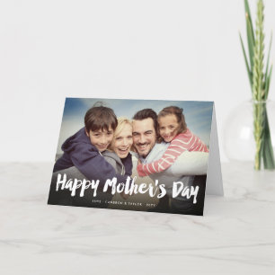 Happy Mother's Day Brushはっきりした Scriptの写モダン真 カード