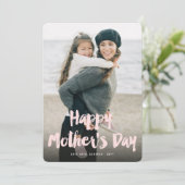Happy Mother's Day Brushはっきりした Scriptの写モダン真 カード (スタンド正面)