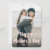 Happy Mother's Day Brushはっきりした Scriptの写モダン真 カード (正面)