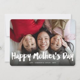 Happy Mother's Day Brushはっきりした Scriptの写モダン真 カード