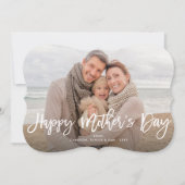 Happy Mother's Day Brushモダン Scriptフォトカード カード (正面)