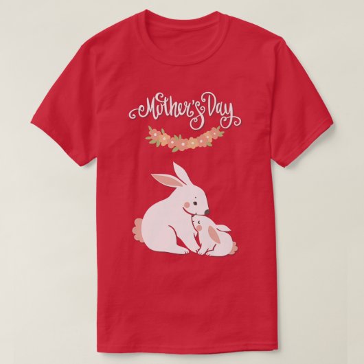 Happy Mother's Day Bunny Tee Tシャツ (デザイン正面)