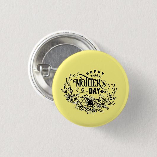 Happy Mother's Day Button 缶バッジ (正面&裏面)