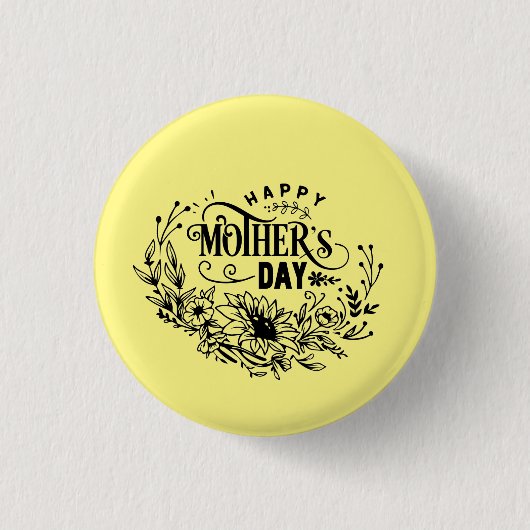 Happy Mother's Day Button 缶バッジ (正面)