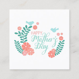 Happy mother's day calligraphy text in floral desi エンクロージャーカード