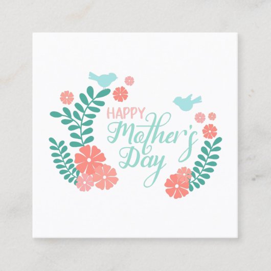 Happy mother's day calligraphy text in floral desi エンクロージャーカード (正面)