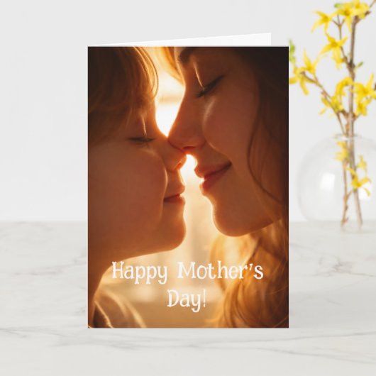 Happy Mothers Day Card - Adorable image From child カード (黄色い花)