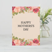 Happy Mother's Day Card - Botanical Wildflowers シーズンカード (スタンド正面)