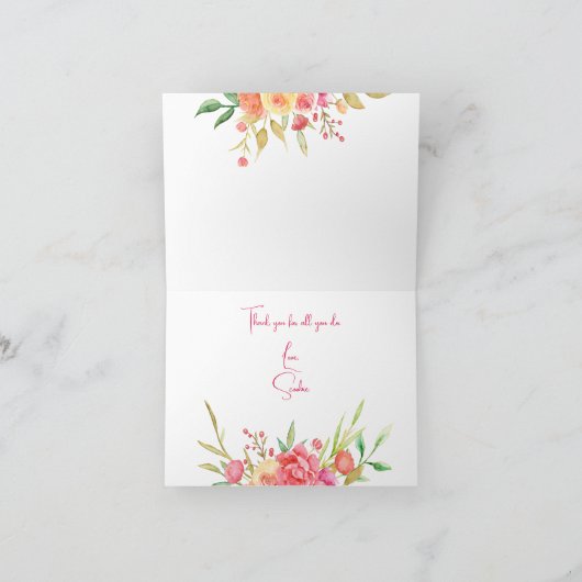 Happy Mother's Day Card from the cat カード (内部)