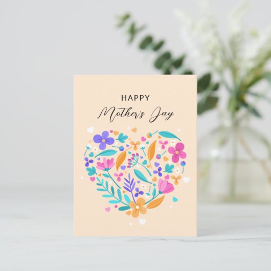 Happy Mother's Day Card, Minimalist Mothers day ポストカード (スタンド正面)