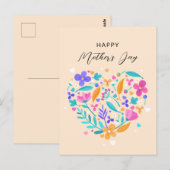 Happy Mother's Day Card, Minimalist Mothers day ポストカード (正面/裏面)