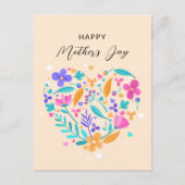 Happy Mother's Day Card, Minimalist Mothers day ポストカード (正面)