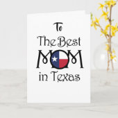 Happy Mother's Day Card - MOM 最高の in テキサス州 カード (黄色い花)