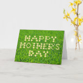 Happy Mother's Day Card Printable Paw Prints Font カード (黄色い花)