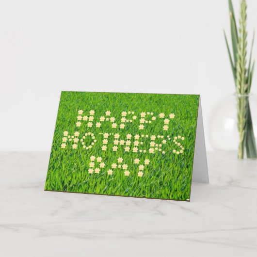 Happy Mother's Day Card Printable Paw Prints Font カード (正面)