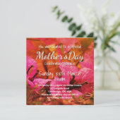 HAPPY MOTHER'S DAY Church Serviceピンクフローラ 招待状 (スタンド正面)