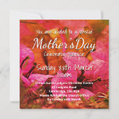 HAPPY MOTHER'S DAY Church Serviceピンクフローラ 招待状 (正面)