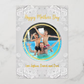 Happy Mothers Day Circleフォト紙フローラ縁ど 箔シーズンカード (正面)