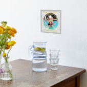 Happy Mothers Day Circleフォト紙フローラ縁ど 箔ポスター (レイダウン (キッチン))