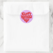 Happy Mother's Day Classic Round Sticker ラウンドシール (バッグ)