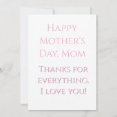 Happy Mother's Day Cottage Garden Card  カード (裏面)