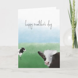 Happy Mother's Day Cow カード