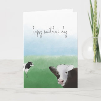 Happy Mother's Day Cow カード