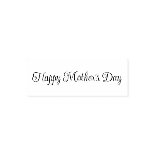 Happy Mother's Day Cursive Script Text Template セルフインキングスタンプ (デザイン)