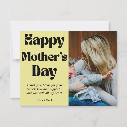 Happy mother's day – Custom Photo and Name Gift  H シーズンカード (正面)