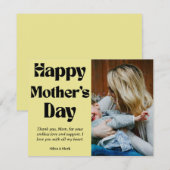 Happy mother's day – Custom Photo and Name Gift  H シーズンカード (正面/裏面)