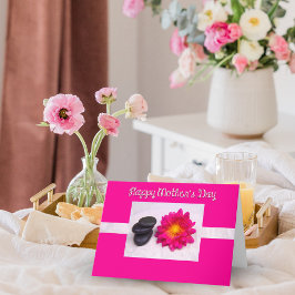 Happy Mother's Day DahliaとZen Rocksカード カード