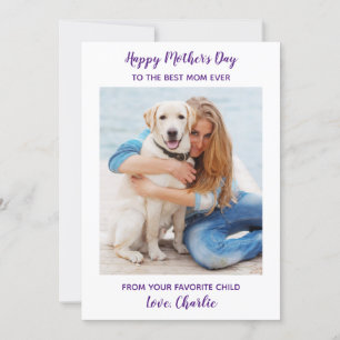 Happy Mother's Day Dog Mom パーソナライズされた Pet Photo シーズンカード