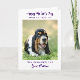 Happy Mother's Day - Dog Photo Worlds 最高の Dog Mom カード