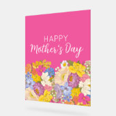 Happy Mother's Day Floral Blooms  アクリルサイン (傾斜)