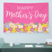 Happy Mother's Day Floral Blooms  横断幕 (トレードショー)