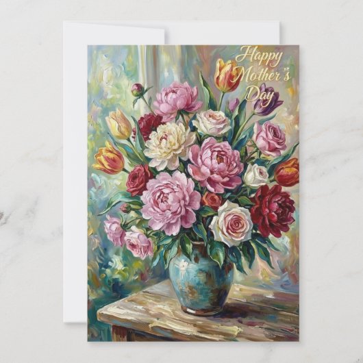Happy Mother's Day Floral Bouquet Card  カード (正面)