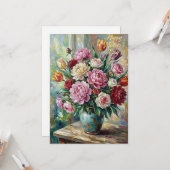 Happy Mother's Day Floral Bouquet Card  カード (正面/裏面インサイチュ)