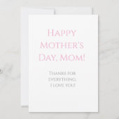 Happy Mother's Day Floral Bouquet Card  カード (裏面)