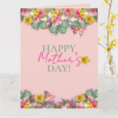 Happy Mother's Day Floral Garden Greeting カード (黄色い花)