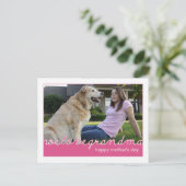 Happy Mothers Day for祖母Purple White Photo ポストカード (スタンド正面)