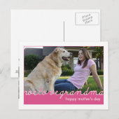 Happy Mothers Day for祖母Purple White Photo ポストカード (正面/裏面)