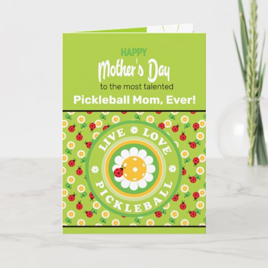Happy Mother's Day for Pickleball Mom, cute カード (正面)